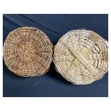 Wicker Baskets - Assorted Sizes with White Storage Bucket