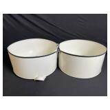 Wicker Baskets - Assorted Sizes with White Storage Bucket