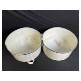 Wicker Baskets - Assorted Sizes with White Storage Bucket