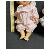 Nancy Ann Storybook Dolls - Lot of 3 - Vintage Pink Dresses