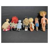 8-Pc Vintage Cloth Dolls Lot - Mixed Outfits