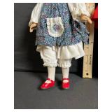 Dolls - Vintage Cloth Dolls with Floral Dress & Red Hood Cape (Lot of 2)