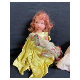 Vintage Cloth Doll Lot - 4 Dressed Dolls with Outfits, Hats & Accessories