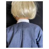 Blonde Fashion Doll - Denim Jacket & Orange Plaid Pants