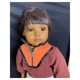 Doll - Orange Zip Fleece Top with Brown Trim, Beige Shorts, Olive-Green Boots