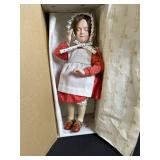 The Ashton-Drake Galleries Doll - Sleepy Little Girl in Red Dress & Apron