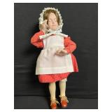 The Ashton-Drake Galleries Doll - Sleepy Little Girl in Red Dress & Apron