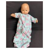 Vintage Baby Doll - Light-Blue Sleep Sack with Pink Prints