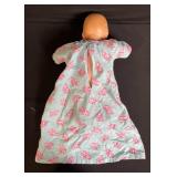 Vintage Baby Doll - Light-Blue Sleep Sack with Pink Prints