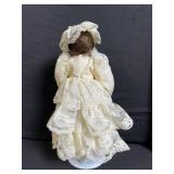 Vintage Wendy Lawton Doll - Porcelain Head, Ivory Lace Dress & Bonnet