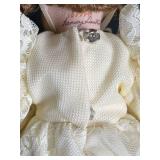 Vintage Wendy Lawton Doll - Porcelain Head, Ivory Lace Dress & Bonnet