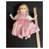 Vintage Baby Doll - Blonde Hair in Pink Gingham Dress