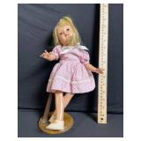Ideal P90 Doll - Vintage Blonde Vinyl in Pink Polka Dot Dress