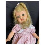 Ideal P90 Doll - Vintage Blonde Vinyl in Pink Polka Dot Dress
