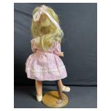 Ideal P90 Doll - Vintage Blonde Vinyl in Pink Polka Dot Dress