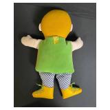 Assorted Plush Toys - 4-Piece Lot (Teddy Bear, 2 Rag Dolls, Dragon)