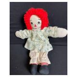 Lot of 3 Vintage Dolls: Bald Baby, Nude Toddler & Clown Rag Doll with Clothes