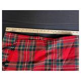 Linnea Doll Clothes - Red Plaid Skirt & Wooden Doll Rack