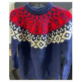 Nordic Pattern Knit Sweater Lot + Orange Cardigan + Holiday Quilts & Textiles Bundle