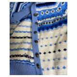 Nordic Pattern Knit Sweater Lot + Orange Cardigan + Holiday Quilts & Textiles Bundle