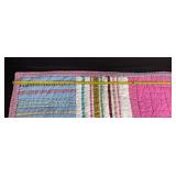 Handmade Patchwork Kids Quilt - Pink Pastel Scrappy Quilt For Nursery Or Bed