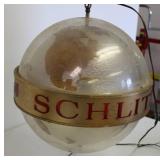 SCHILTZ Beer Globe Bar Light Sign Vintage