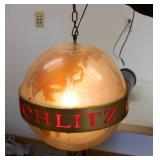 SCHILTZ Beer Globe Bar Light Sign Vintage