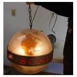 SCHILTZ Beer Globe Bar Light Sign Vintage