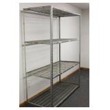 Stainless Steel Commercial 4 Tiers Shelving 75" High X 59" Wide X 12,5" Deep