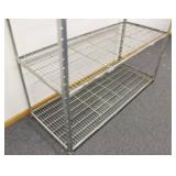 Stainless Steel Commercial 4 Tiers Shelving 75" High X 59" Wide X 12,5" Deep