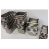 Stainless Steel Commercial Containers For Prep Tables & Fridges. Approx. 45 Pan