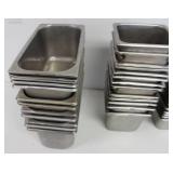 Stainless Steel Commercial Containers For Prep Tables & Fridges. Approx. 45 Pan