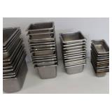 Stainless Steel Commercial Containers For Prep Tables & Fridges. Approx. 45 Pan