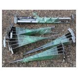 6  Ball Waterfall for Slatwall - 16" Long, Chrome,  Hang shirts, sweatshirts and jackets. Lot Of 20 Slatwall,