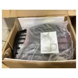 HAPPYGRILL 4 Pieces Wooden Dining Chairs Set, Vintage Armless Windsor Chairs, Kitchen Dining Chairs with Backrest, Black (Maybe Missing Hardware)