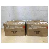 HAPPYGRILL 4 Pieces Wooden Dining Chairs Set, Vintage Armless Windsor Chairs, Kitchen Dining Chairs with Backrest, Black (Maybe Missing Hardware)