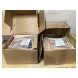 Slickblue Set of 4 Farmhouse Dining Chairs Spindle Back Armless Natural/Black Finish (Rubber Wood Frame)