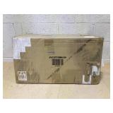 COSTWAY Bar Stools Set of 2, 24.5 Inch Swivel Counter Height Bar Chairs with Hollow Backrest & Contoured Seat, with Footrest for Kitchen Island, Pub, Bistro, Cafe (2, Walnut)