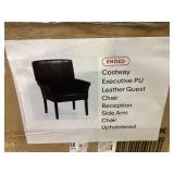 Costway Executive PU Leather Guest Chair Reception Side Arm Chair Upholstered (Maybe Missing Hardware)