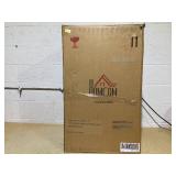 HOMCOM Set of 2 Rattan Barstools Wicker Counter Stools with Steel Legs and Footrest for Dining Room Kitchen Pub Black (Maybe Missing Hardware)