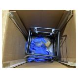 HOMCOM Set of 2 Rattan Barstools Wicker Counter Stools with Steel Legs and Footrest for Dining Room Kitchen Pub Black (Maybe Missing Hardware)