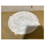 Ekena Millwork 30-1/8" x 1-1/2" Attica Acanthus Leaf Urethane Ceiling (Fits Canopies up to 3-1/4"), Primed White