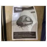 Outsunny 2-Person Tent Cot, 4-in-1 Elevated Camping Bed Combo with Air Mattress, Bed Cover, Foot Pump, Folding Off Ground Double Tent for Camping, Hiking, Backpacking