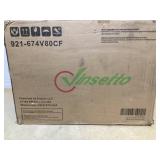 Vinsetto Microfibre Massage Office Chair, Heated Reclining Chair with Footrest, Double-tier Padding, Swivel Wheels, Coffee