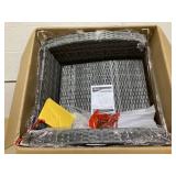 Outsunny Outdoor Recliner Chair with Cushions, Reclining Patio Lounge Chair with Adjustable Footrest, Armrests, Tray Table, Blue (Missing: Part D, See Photos)