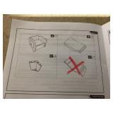 Outsunny Outdoor Recliner Chair with Cushions, Reclining Patio Lounge Chair with Adjustable Footrest, Armrests, Tray Table, Blue (Missing: Part D, See Photos)