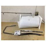 Outsunny 46L Lawn Roller, Push/Tow Behind Sod Roller with U Shaped Handle, Water Filled Yard Roller for Garden, Lawn, Backyard (Missing Hardware)