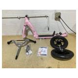 HOMCOM Kick Scooter for Kids 5-12 Years Old with Adjustable Height Handlebar, Non-slip Footplate, Big Wheels, Rear Brake, Pink