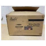 BALI OUTDOORS Fire Pits Outdoor Wood Burning Firepit Grill, 32 Inch Fire Bowl