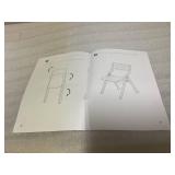 Foldable Dining Room Wooden Chair Natural Color 48x60x78cm 2pcs